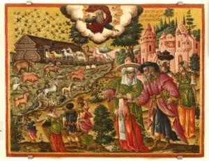 «Ноев ковчег», конец XVII века, Теодорос Пулакис по гравюре Яна Саделера. (Public Domain)