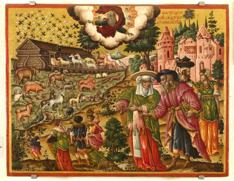 «Ноев ковчег», конец XVII века, Теодорос Пулакис по гравюре Яна Саделера. (Public Domain)